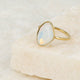 Goldener Aufsteckring mit Quarzglasstein - Minimalistisches Design