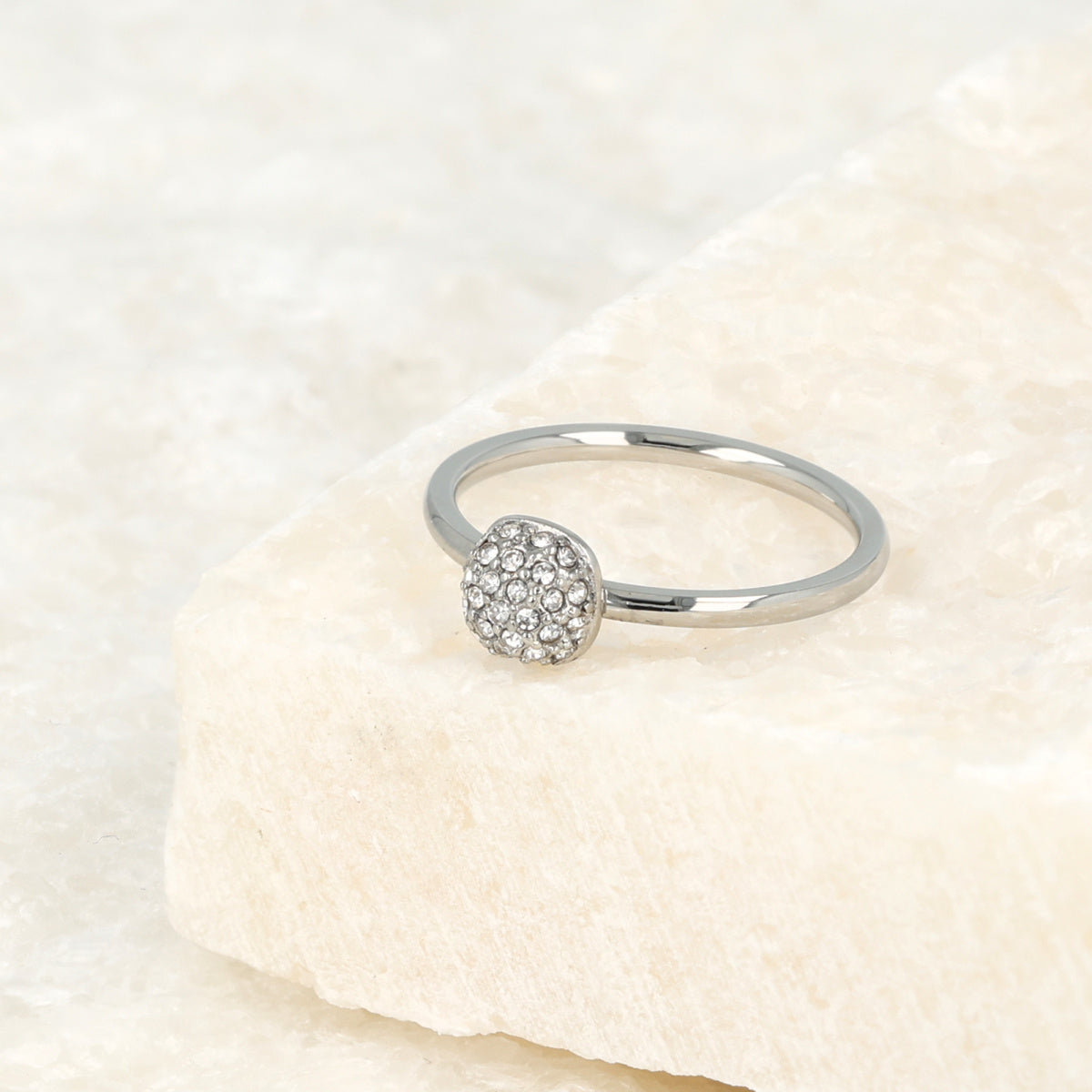 Zilveren ring met zirkonia - Minimalistisch Stainless steel design