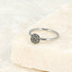 Ring zilver met groene zirkonia - minimalistisch Stainless steel