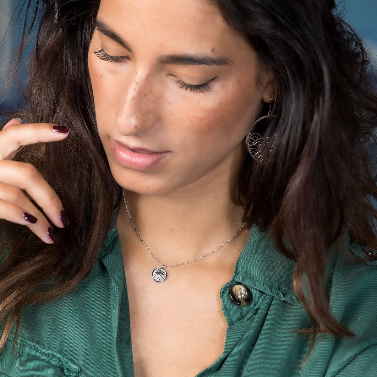 Silver Sun Necklace - Stays Radiant and Cheerful