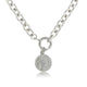 Silver chain with large links and coin pendant