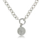 Silver chain with large links and coin pendant