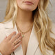 Golden ring - oval-shaped details - subtle elegance