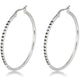 Silver Earrings with Black Zirconia - 40mm