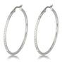 Radiant Silver Earrings with Zirconia