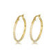 Stralende Gouden Oorringen met Zirkonia  25mm