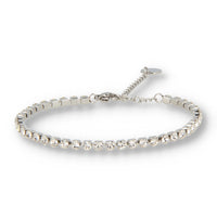 Zilveren Tennisarmband met Witte Zirkonia Stenen