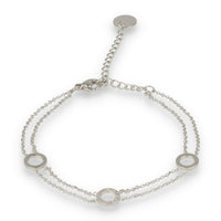 Silbernes Armband mit Kreisen - hypoallergenes Design
