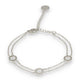 Silbernes Armband mit Kreisen - hypoallergenes Design