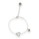 Silver Heart Bracelet - Adjustable and Hypoallergenic