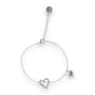 Silver Heart Bracelet - Adjustable and Hypoallergenic