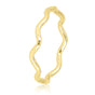 Goldfarbiger Wave-Aanschuifring - Wellendesign - 14K Beschichtung