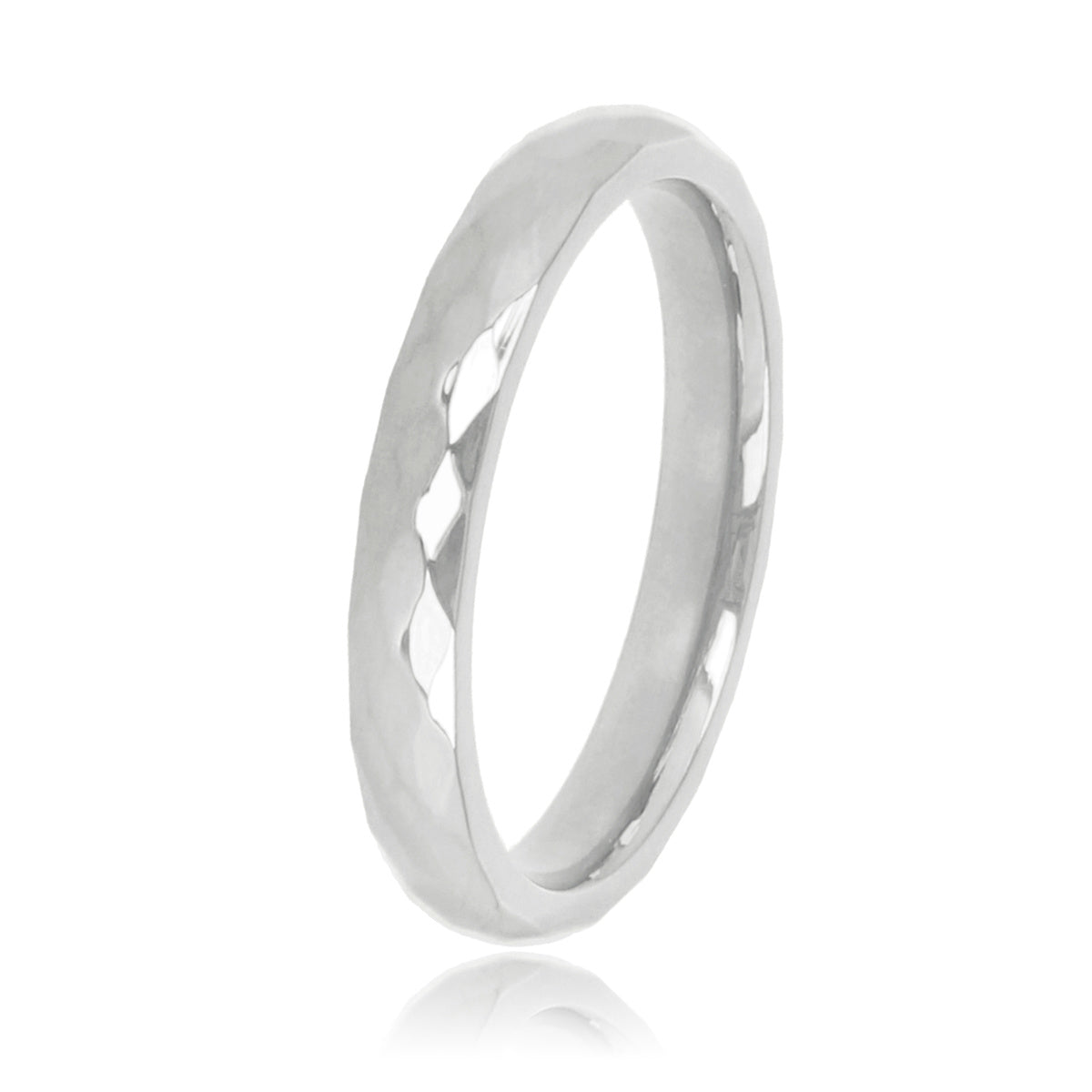 Facet geslepen zilveren ring - Elegant en combineerbaar