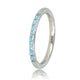 Fijne zilveren ring - blauwe zirkonia - 5 kleuren beschikbaar