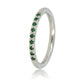 Feiner silberner Ring - grüne Zirkonia-Steine
