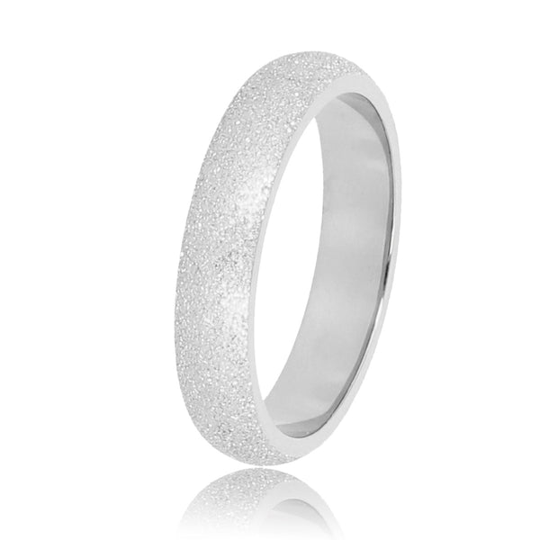 Zilveren stardust aanschuifring - 4 mm breed - Sprankelend