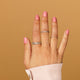 Aanschuifring zilver stardust - 1mm - hypoallergeen