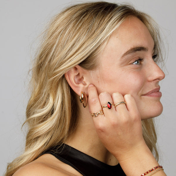 Gouden ring met schakels - Stijlvol en modern sieraad