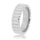 Silver-colored ring - stylish ridges - timeless charm