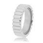 Silver-colored ring - stylish ridges - timeless charm