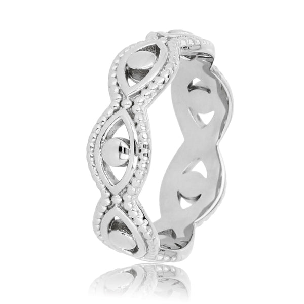 Silberner geflochtener offener Ring - Zeitloser Stil und Eleganz