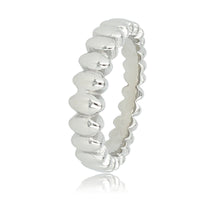 Zilveren ring met ovaaltjes - subtiele elegante details