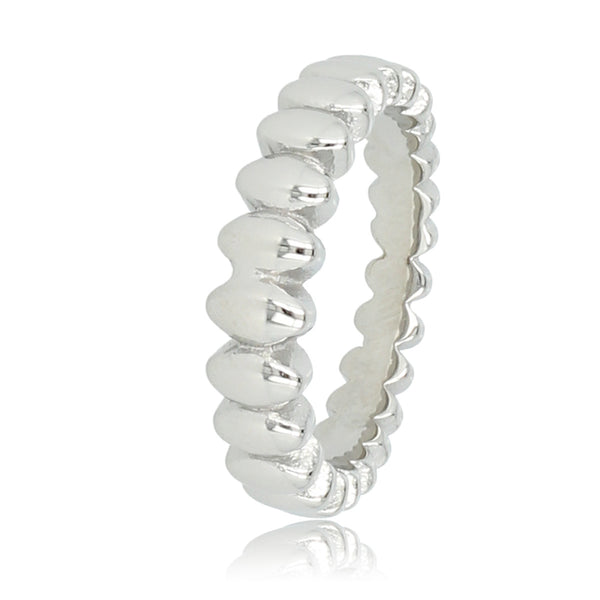 Zilveren ring met ovaaltjes - subtiele elegante details