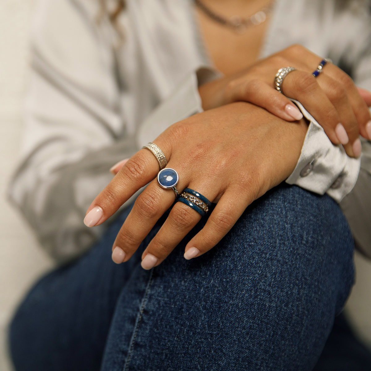 Zilveren ring met hartjespatroon - 3,5 mm Stainless steel
