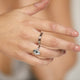 Silver ring - floral pattern - romantic and stylish