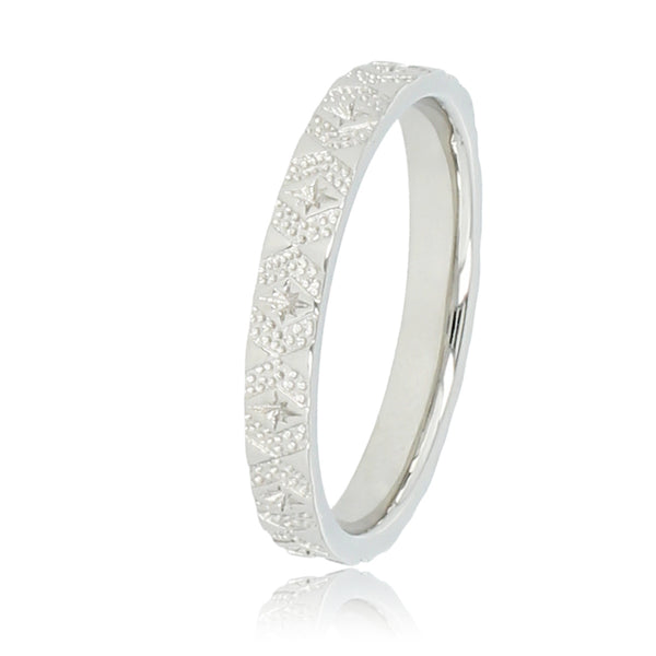 Silver ring with little stars - Timeless charm and elegance