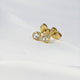 Strahlender goldener Ohrstecker mit Zirkonia - 4 mm