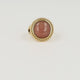 Vintage Ring met Ronde Edelsteen • Berry Quartz