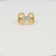 My Bendel goldener Ring aus Edelstahl – eleganter Ring mit Zirkonia