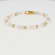 Elastic Beaded Bracelet with Various Precious Stones - Rose Quartz, White Quartz & Fluorite