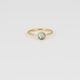Gold Ring with Square Glass Stone • Green