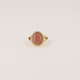 Gouden vintagering - Berry Quartz edelsteen - Innerlijke kracht