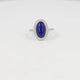 Vintage silberner Ring - blauer Stein - Edelstahl Design