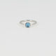 Zilveren Ring met Vierkante Glassteen • Blauw