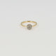 Gouden ring met groene zirkonia - Minimalistisch Stainless steel