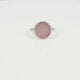 Zilveren ring met ronde Rhodonite - moderne stijlvolle look