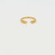 Open ring met bladmotief - goud - 3,5 mm - Stainless steel