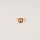 Gouden ring - roze facet kristal glassteen