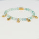 Bracelet with Heart Charms • Green Fluorite