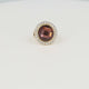 Eleganter Ring mit rundem Glasstein • Ruby Wine