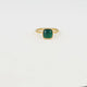 Gouden Zegelring met Green Agate Edelsteen