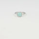 Seal ring with blue-green amazonite gemstone