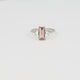Silver ring - soft pink crystal - white zirconias