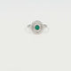 Zilveren ring met zonnetje - Green Agate edelsteen