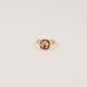 Gouden ring - roze facet kristal glassteen