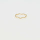 Gold-colored wave stacking ring - wave design - 14K plating